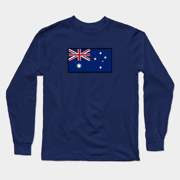 Simple Australian Flag Long Sleeve T-Shirt by Neon-Light